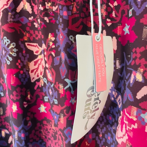 Elegant Floral Mini Dress in Purple and Pink - Picture 7 of 10